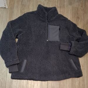 TORRID Grey Sherpa Pullover Jacket Womans size XL-0 Breast Cancer Awareness